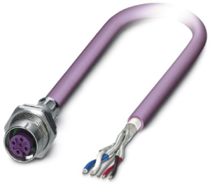 Sensor-Aktor Kabel, M12-Kabeldose, gerade auf offenes Ende, 5-polig, 2 m, PUR, violett, 4 A, 1534481