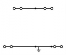 4-Leiter-Doppelstockklemme, Federklemmanschluss, 0,25-4,0 mm², 2-polig, 24 A, 6 kV, grau, 2002-2447