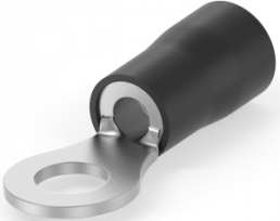 Isolierter Ringkabelschuh, 1,25-2,0 mm², AWG 16 bis 14, 4.34 mm, M4, schwarz