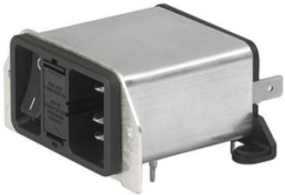 IEC-Stecker-C14, 50 bis 60 Hz, 1 A, 250 VAC, 10 mH, Flachstecker 6,3 mm, DD22.1111.1111