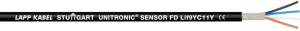 PUR Sensor-Leitung UNITRONIC SENSOR FD 3 x 0,34 mm², geschirmt, schwarz