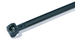 Kabelbinder außenverzahnt, Polyamid, (L x B) 200 x 4.6 mm, Bündel-Ø 1.6 bis 50 mm, schwarz, UV-beständig, -40 bis 85 °C