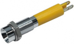 LED-Signalleuchte, 24 V (DC), gelb, 10 mcd, Einbau-Ø 6 mm, RM 3.5 mm, LED Anzahl: 1