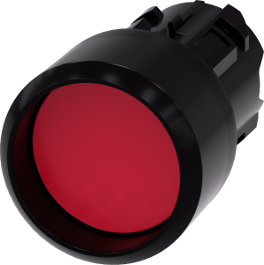 Drucktaster, unbeleuchtet, tastend, Bund rund, rot, Einbau-Ø 22.3 mm, 3SU1000-0CB20-0AA0