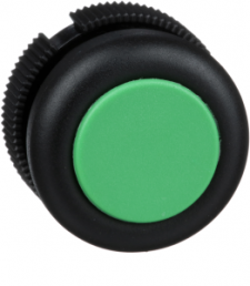 Drucktaster, tastend, Bund rund, grün, Frontring schwarz, Einbau-Ø 22 mm, XACA9413