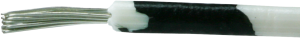 PVC-Schaltlitze, hochflexibel, LiYv, 0,14 mm², AWG 26, schwarz/weiß, Außen-Ø 1,1 mm