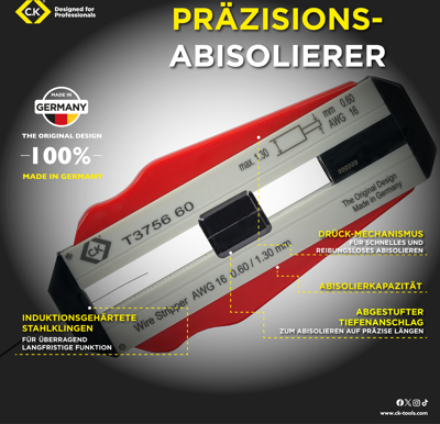 T3756 50 C.K Tools Abisolierzangen, Abmantelungswerkzeuge Bild 5