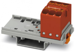 Verteilerblock, Push-in-Anschluss, 0,2-6,0 mm², 6-polig, 32 A, 6 kV, rot, 3273530