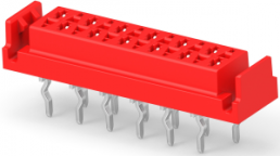 Buchsenleiste, 12-polig, RM 1.27 mm, gerade, rot, 1-338068-2