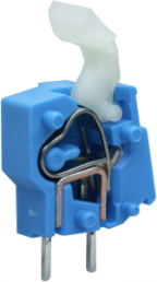 Leiterplattenklemme, 1-polig, RM 5 mm, 0,08-2,5 mm², 24 A, Käfigklemme, blau, 257-844
