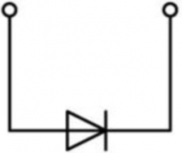 Diodenklemme, Federklemmanschluss, 0,08-8,0 mm², 2-polig, 500 mA, 4 kV, grau, 769-228/281-410
