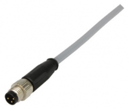 Sensor-Aktor Kabel, M8-Kabelstecker, gerade auf offenes Ende, 3-polig, 5 m, PVC, grau, 21348000380050