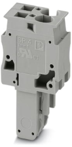 Stecker, Federzuganschluss, 0,08-6,0 mm², 2-polig, 32 A, 8 kV, grau, 3042890