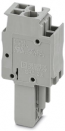 Stecker, Federzuganschluss, 0,08-4,0 mm², 2-polig, 24 A, 6 kV, grau, 3040119