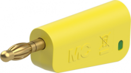 4 mm Stecker, Lötanschluss, 1,0 mm², gelb/grün, 64.1039-20
