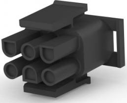 Steckergehäuse, 6-polig, RM 6.35 mm, gerade, schwarz, 8-794535-1