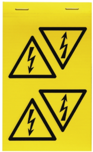 Warnschild, Symbol: Blitz, (L x B) 25 x 25 mm, 1741090000