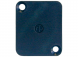 Abdeckplatte für XLR-Einbausteckverbinder, schwarz, 16 A, Kunststoff