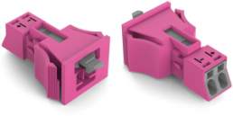 Stecker, 2-polig, Snap-in, Push-in, 0,25-1,5 mm², pink, 890-792/080-000