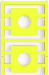 Polyamid Gerätemarkierer, (L x B) 44 x 44 mm, gelb, 20 Stk