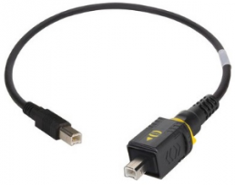 USB 2.0 Verbindungskabel, PushPull (V4) Typ B auf USB Stecker Typ B, 1 m, schwarz
