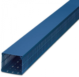 Verdrahtungskanal, (L x B x H) 2000 x 30 x 100 mm, Polycarbonat/ABS, blau, 3240589