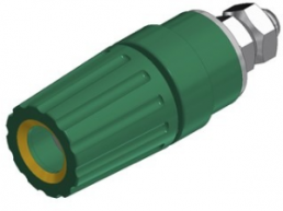 Polklemme, 4 mm, gelb/grün, 30 VAC/60 VDC, 35 A, Schraubanschluss, vernickelt, PKI 110 GE/GN