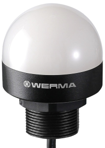 Einbau-LED-Leuchte mit Summer, Ø 55 mm, 85 dB, 3400 Hz, türkis/violett/blau/weiß/grün/gelb/rot, 10-30 VDC, 240 140 50