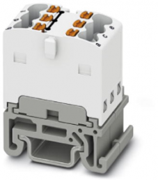 Verteilerblock, Push-in-Anschluss, 0,14-2,5 mm², 6-polig, 17.5 A, 6 kV, weiß, 3002936