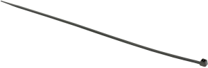 Kabelbinder, Polyamid, (L x B) 200 x 2.5 mm, Bündel-Ø 3 bis 52 mm, schwarz, UV-beständig, -40 bis 85 °C