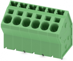Leiterplattenklemme, 6-polig, RM 7.5 mm, 0,2-6,0 mm², 41 A, Federklemmanschluss, grün, 1819121
