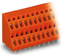 Leiterplattenklemme, 12-polig, RM 5.08 mm, 0,08-2,5 mm², 21 A, Käfigklemme, orange, 736-306
