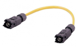 Sensor-Aktor Kabel, Han 1A CA M12, X-Kodierung auf Han 1A CA M12, X-Kodierung, 8-polig, 2 m, PVC, gelb, 33505252808020