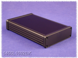 Aluminium Gehäuse, (L x B x H) 160 x 103 x 30 mm, schwarz (RAL 9005), IP54, 1455L1602BK