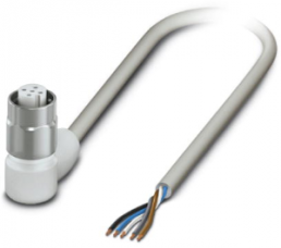 Sensor-Aktor Kabel, M12-Kabeldose, abgewinkelt auf offenes Ende, 5-polig, 1.5 m, PP-EPDM, grau, 4 A, 1404057