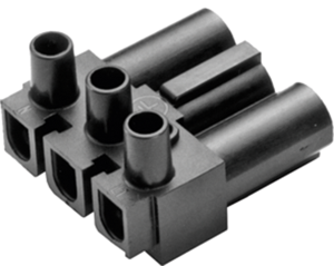 Stecker, 3-polig, Kabelmontage, Schraubanschluss, 2,5 mm², schwarz, AC 166 GST/3 SW