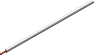 Silikon-Schaltlitze, höchstflexibel, halogenfrei, SiliVolt-E, 0,75 mm², AWG 20, weiß, Außen-Ø 2,7 mm