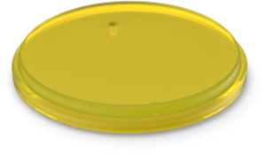 Blende, rund, Ø 17.8 mm, (H) 2.3 mm, gelb, für Druckschalter, 5.00.888.505/2400