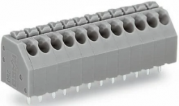 Leiterplattenklemme, 10-polig, RM 3.5 mm, 0,2-1,5 mm², 8 A, Push-in Käfigklemme, grau, 250-110
