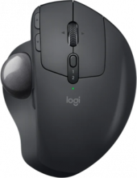 Logitech Maus MX Ergo, Wireless, Unifying, schwarzOptisch, 440 dpi, 8 Tasten, Trackball, Akku