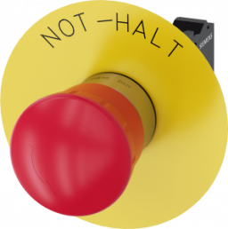 Not-Halt, Dreh-Entriegelung, Einbau-Ø 22.3 mm, unbeleuchtet, 500 V, 2 Öffner, 3SU1150-1HB20-3PH0