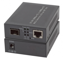 Media Konverter 1x100/1000Mbit RJ45,1 x Gigabit SFP Port