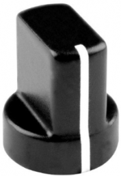 Knebelknopf, 3 mm, Aluminium, schwarz, Ø 12.2 mm, H 14 mm, 5580.3631