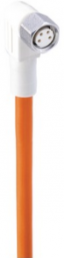 Sensor-Aktor Kabel, M12-Kabeldose, abgewinkelt auf offenes Ende, 4-polig, 10 m, TPE, orange, 4 A, 934730009