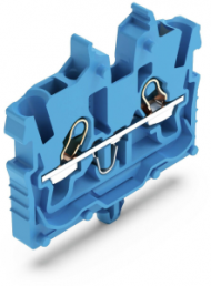 2-Leiter-Mini-Durchgangsklemme, Push-in-Anschluss, 0,14-1,5 mm², 2-polig, 13.5 A, 6 kV, blau, 2050-314