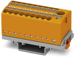 Verteilerblock, Push-in-Anschluss, 0,14-4,0 mm², 19-polig, 24 A, 8 kV, orange, 3273128
