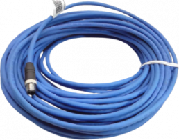 Sensor-Aktor Kabel, M12-Kabelstecker, gerade auf M12-Kabelstecker, gerade, 4-polig, 20 m, TPE, blau, 1004