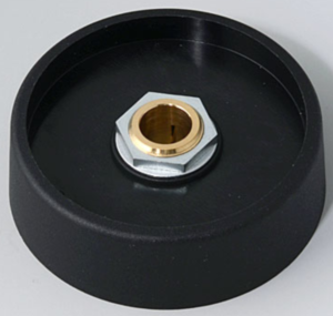 Drehknopf, 8 mm, Kunststoff, schwarz, Ø 50 mm, H 16 mm, A3150089