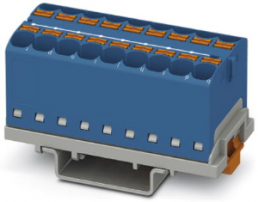 Verteilerblock, Push-in-Anschluss, 0,2-6,0 mm², 18-polig, 32 A, 6 kV, blau, 3273572