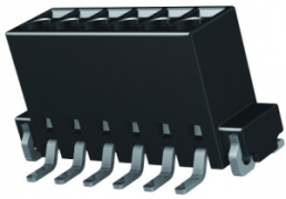Steckverbinder, 10-polig, RM 2.54 mm, gerade, schwarz, 14011013101000